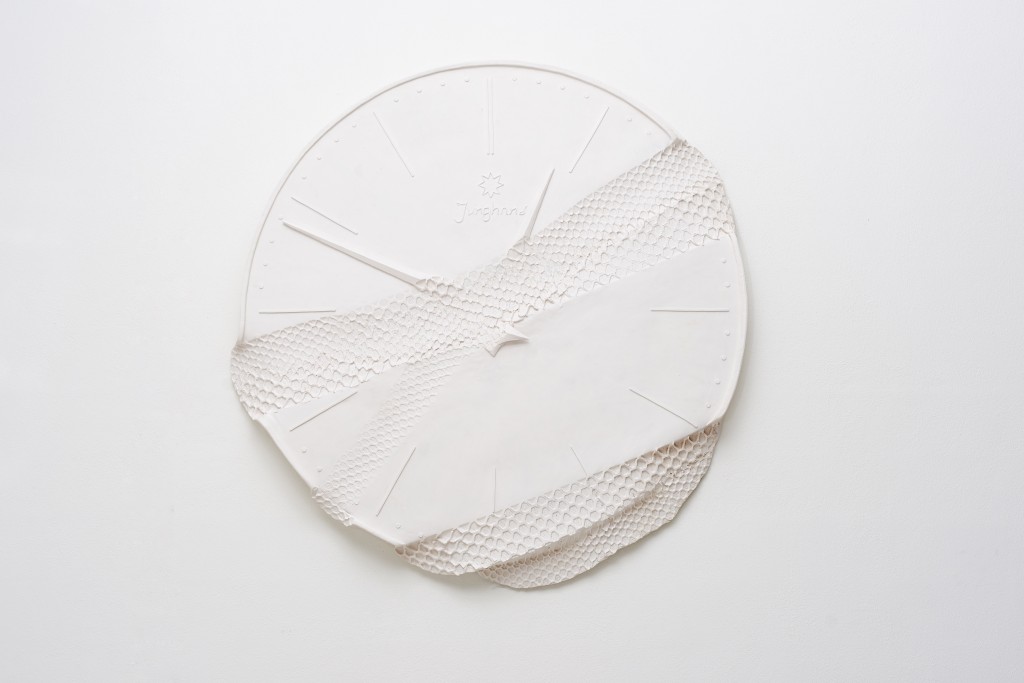 Erwin Wurm Lost (Clock), 2015 Polyester, Iron, Acrylic Paint. 25 kgs 20 x 210 x 201 cm (7,87 x 82,68 x 79,13 in) Ed. 1 of 5, (EW 1388.1)