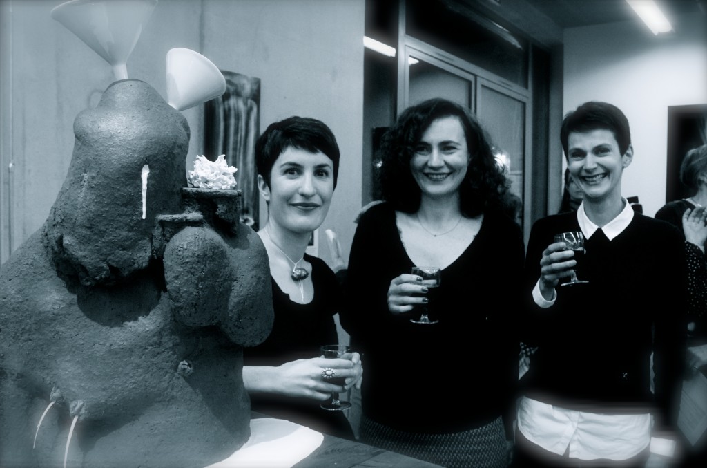 Trois des artistes de l'exposition