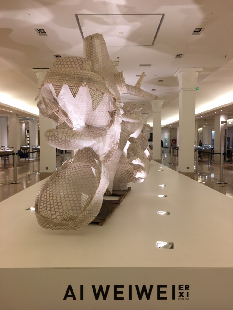 Ai Weiwei au Bon Marché, photo Christine Barbe.