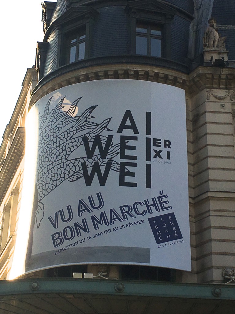 Ai Weiwei au Bon Marché, photo Christine Barbe
